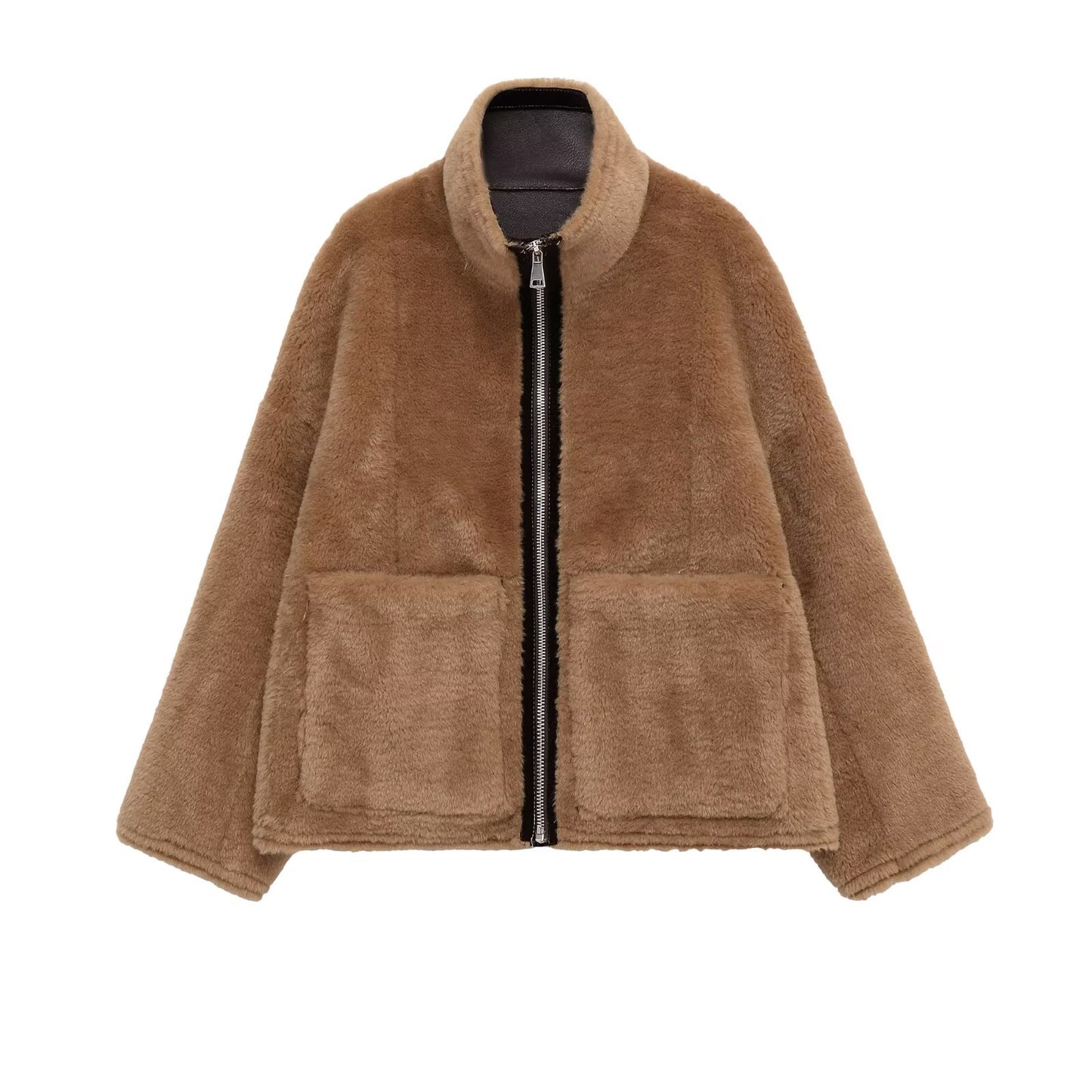 Women's thick warm double-sided lamb wool Coat