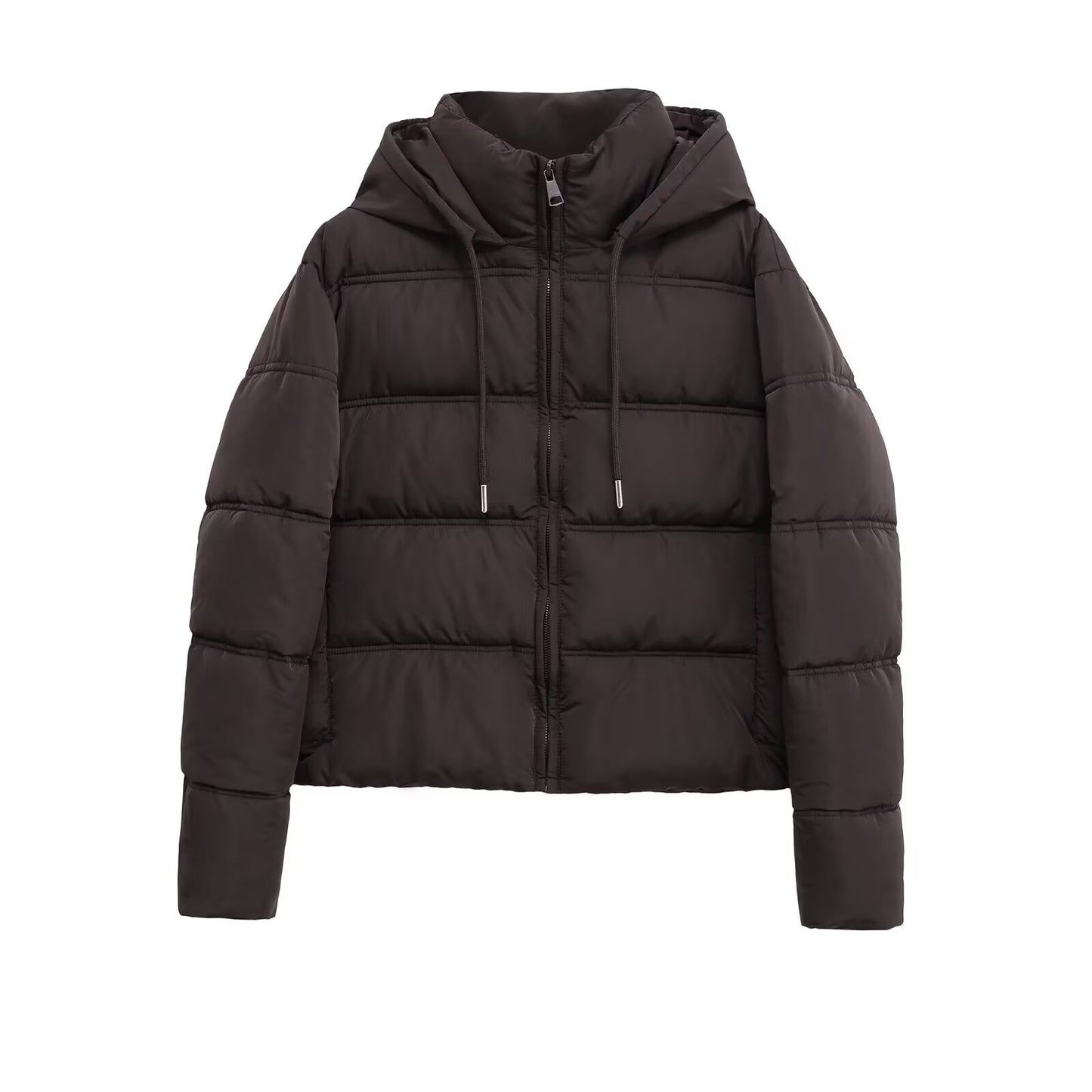 Women's short thick warm hooded cotton jacket Coat