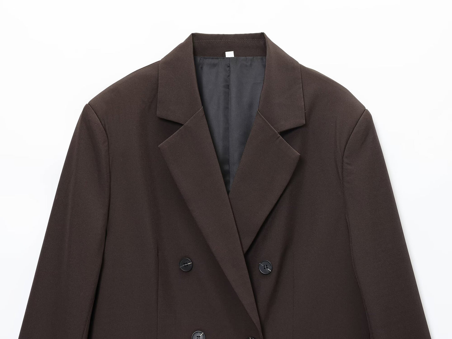 suit Women's 2 pieces loose double breasted Blazer Coat +culottes