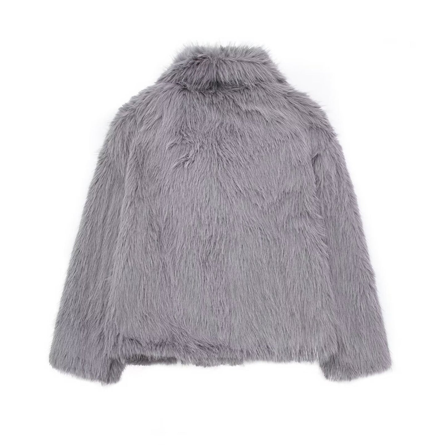 Women's Winter New Artificial Fur Effect Warm Lapel Coat