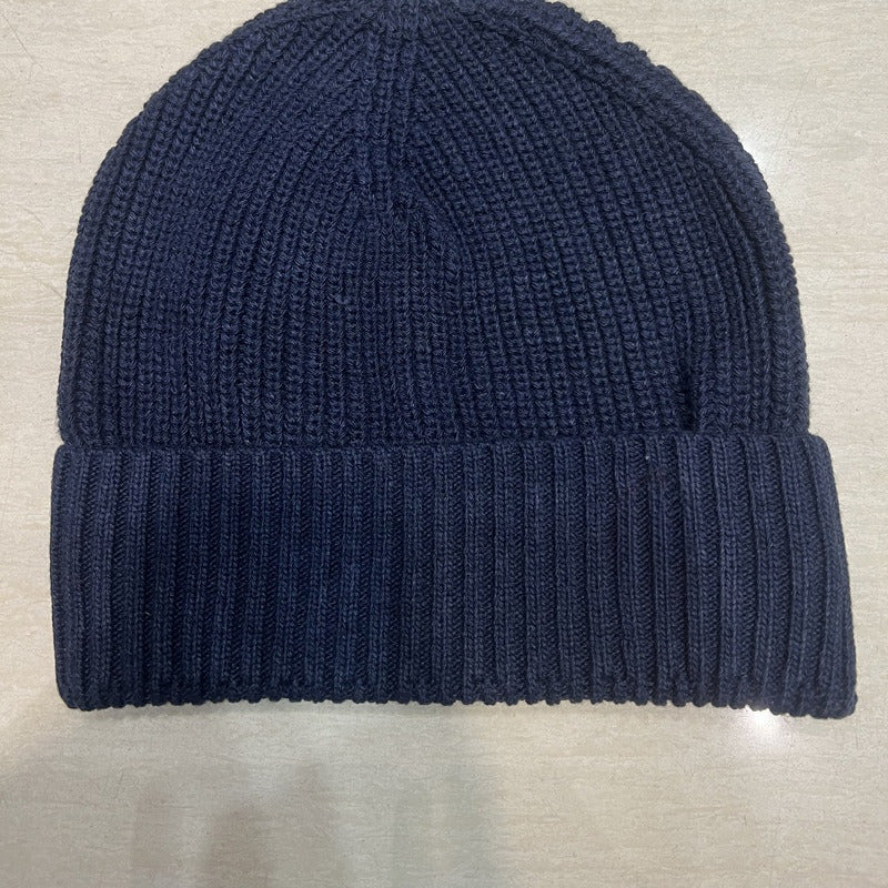 New embroidered solid color wool hat cold knitted wool hat