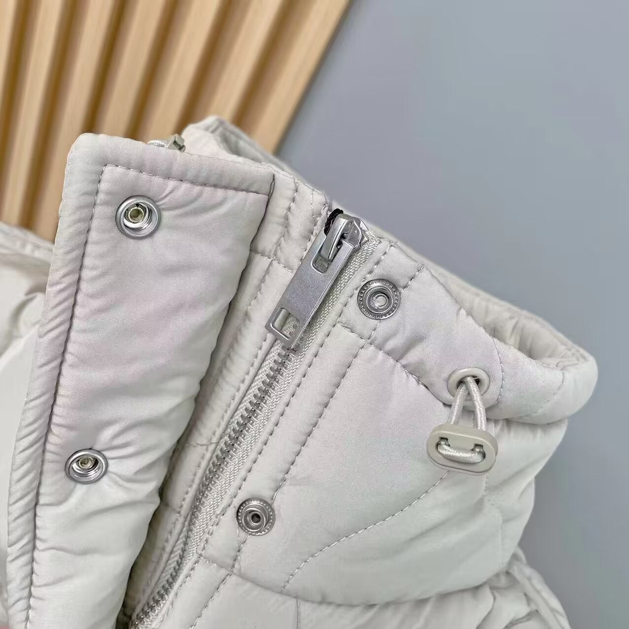 Women's sleeveless loose standing collar cotton vest