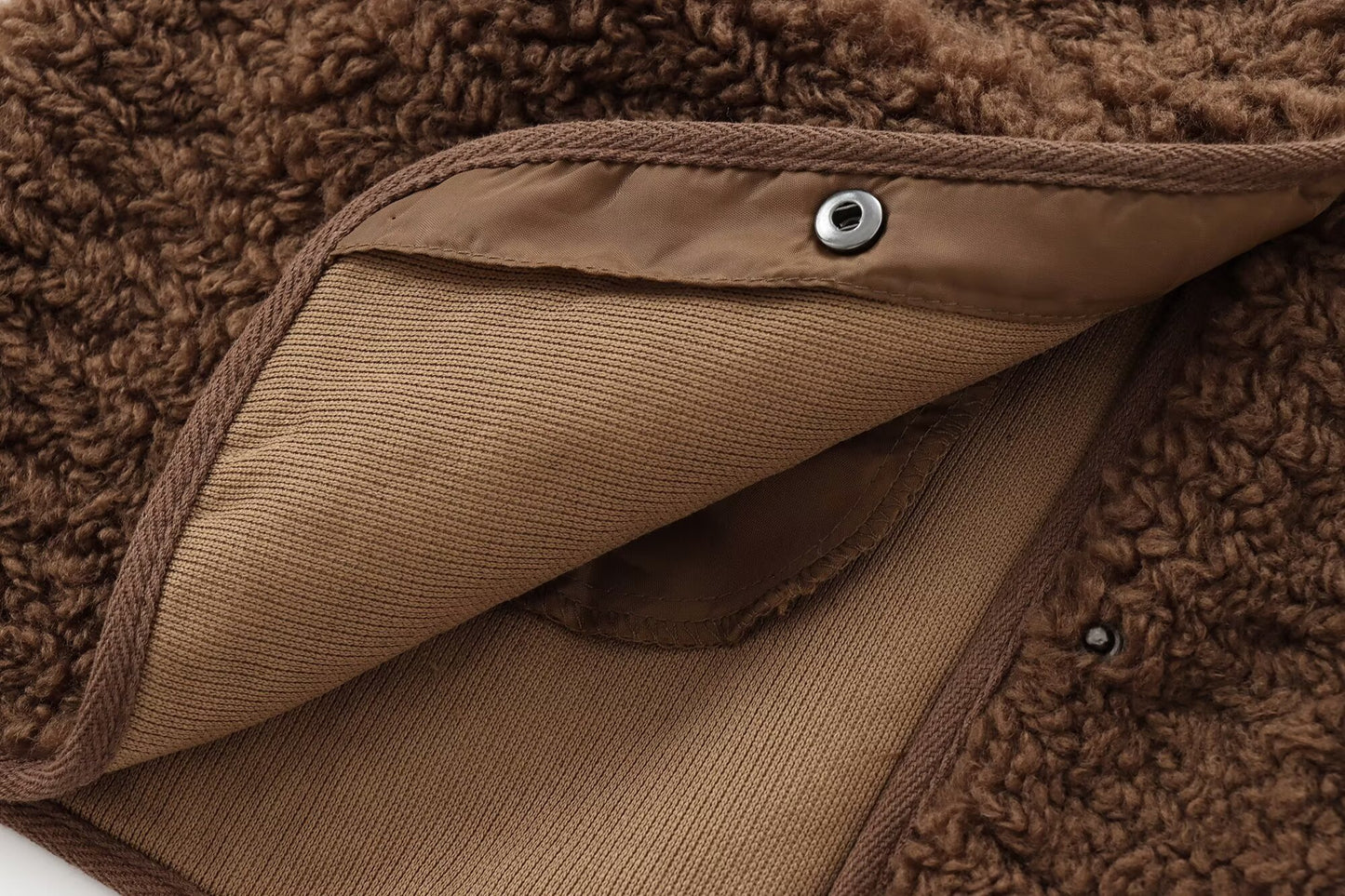 Women's warm fleece single breasted jacket Coat