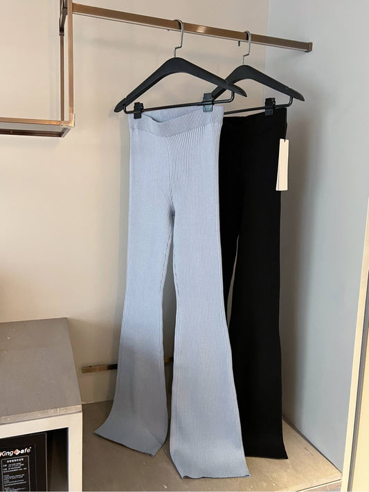Women's new slim knit flared trousers