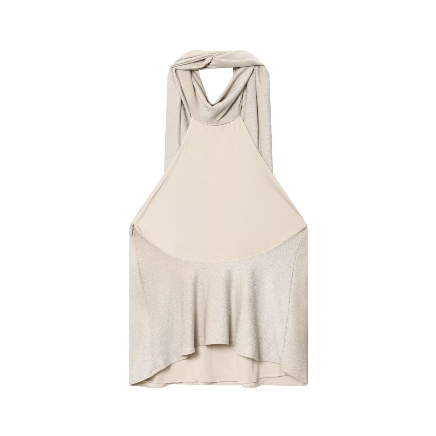 Women's new fashion metal wire hanging neck collar top