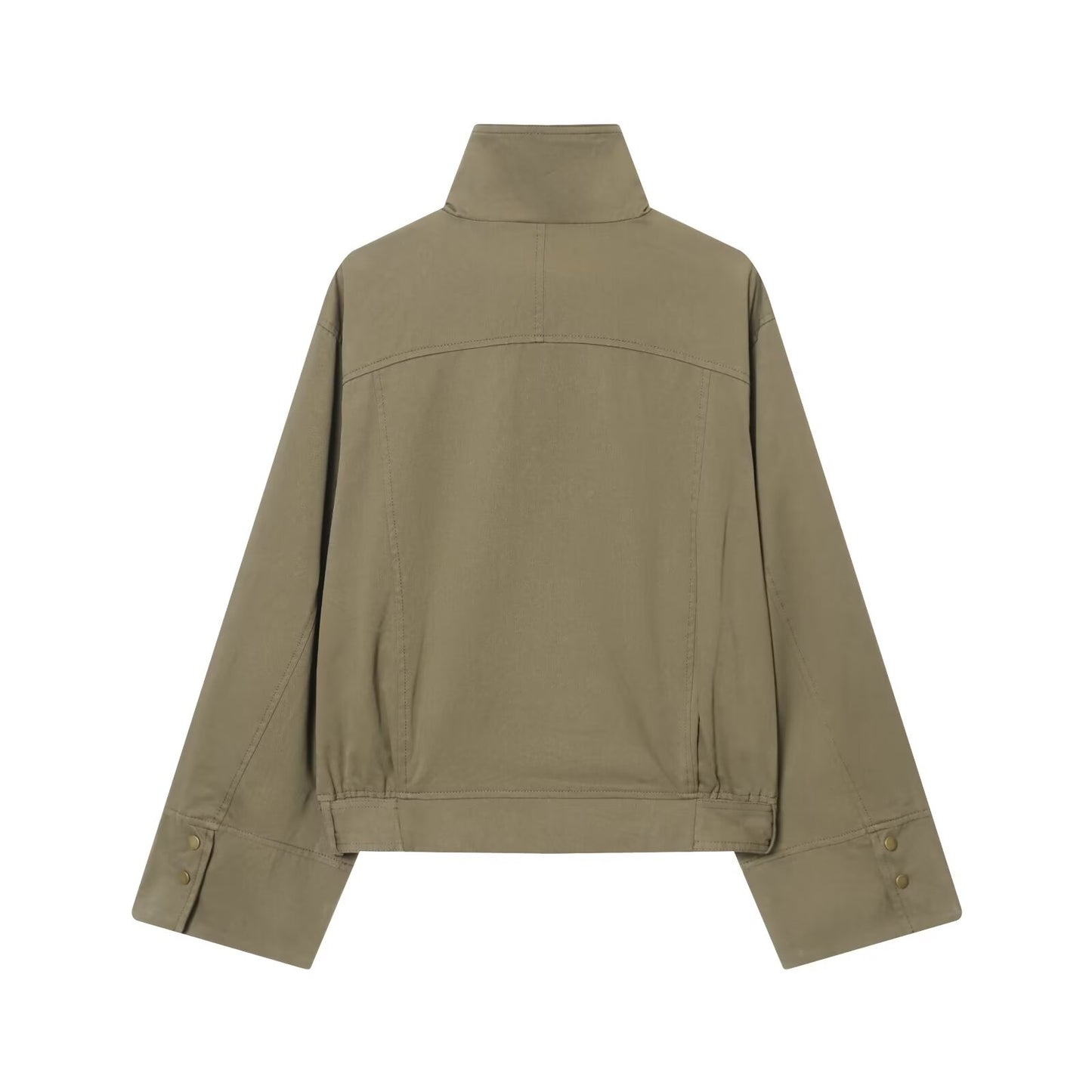 Women's with Belt casual stand collar Windbreaker coat