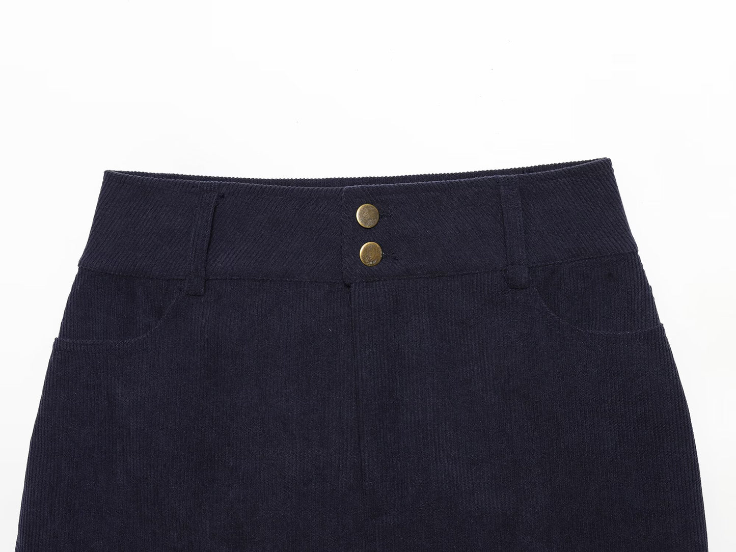 Women's Flip decoration slim corduroy mini skirt