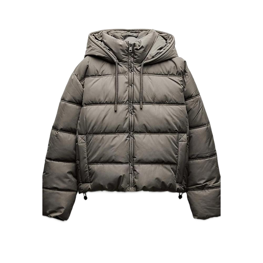 Women's short thick warm hooded cotton jacket Coat