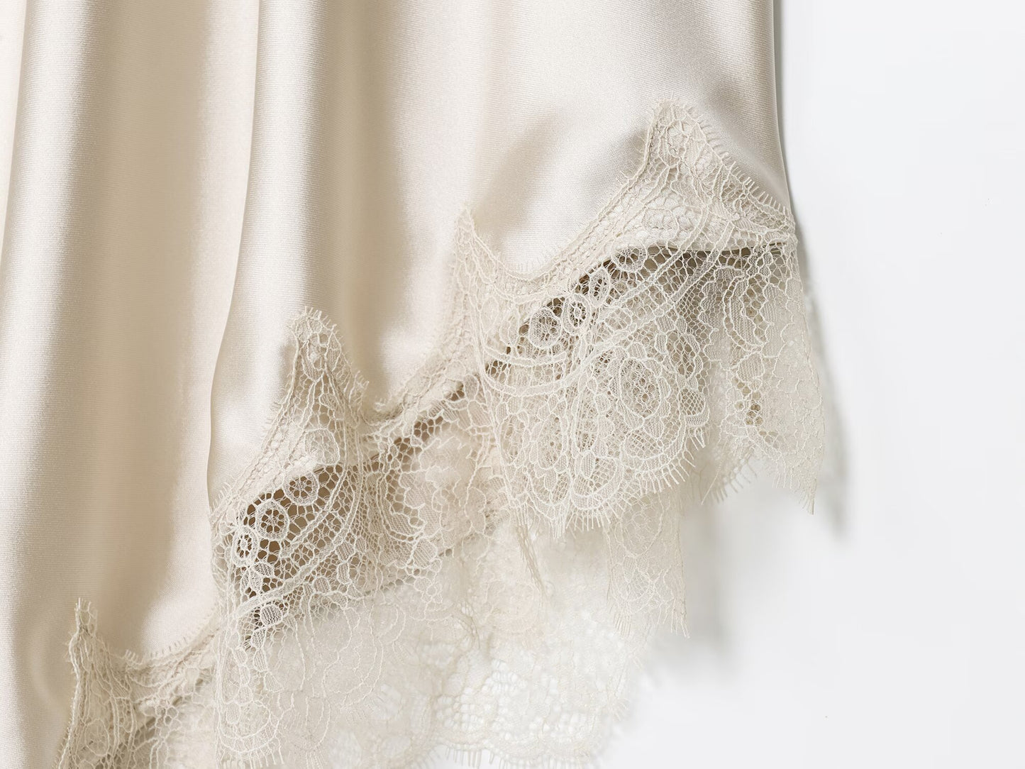 Women's Lace Satin Texture suspender Midi Dress