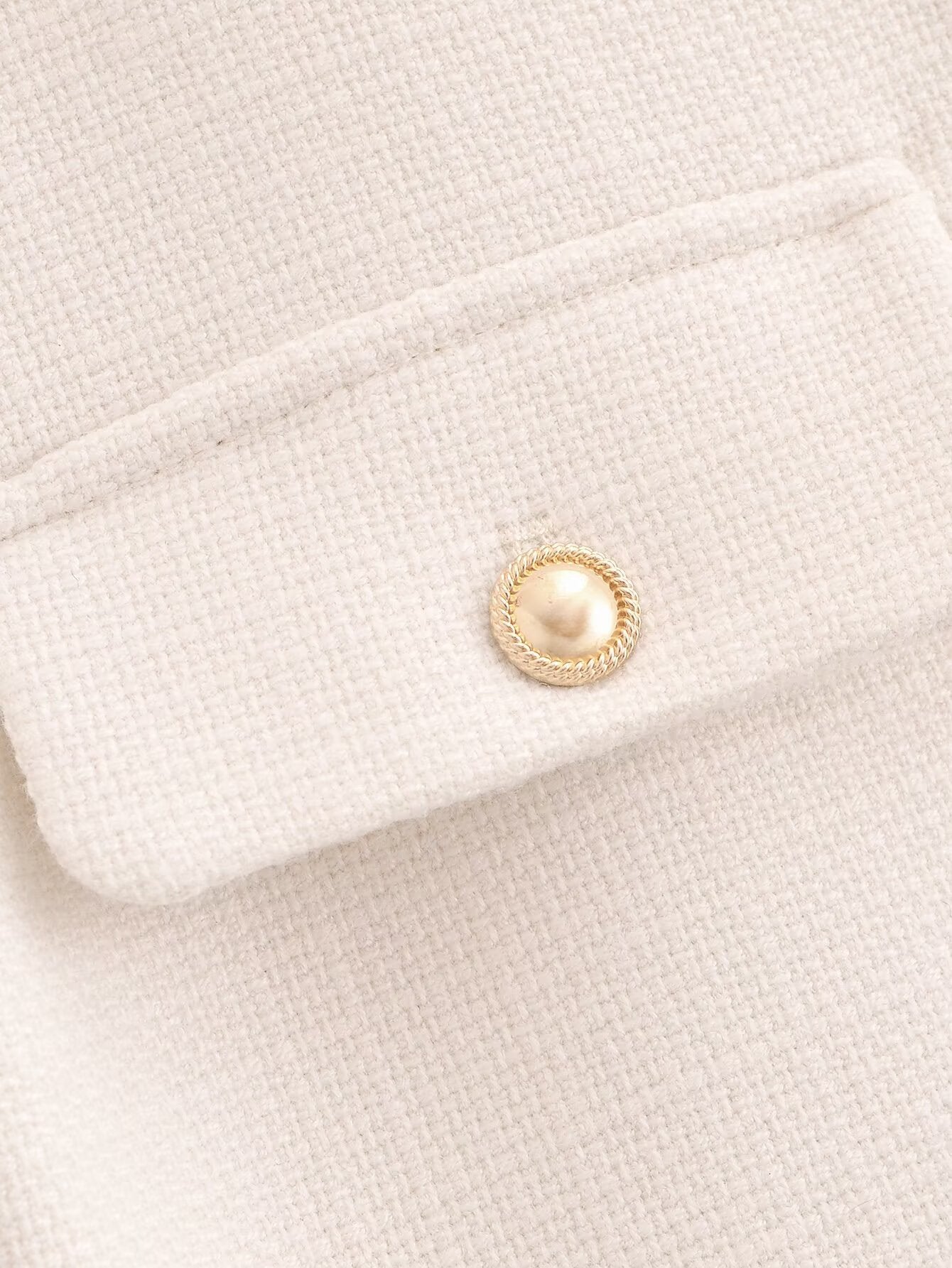 Women's New Short Coarse textile O Neck Coat