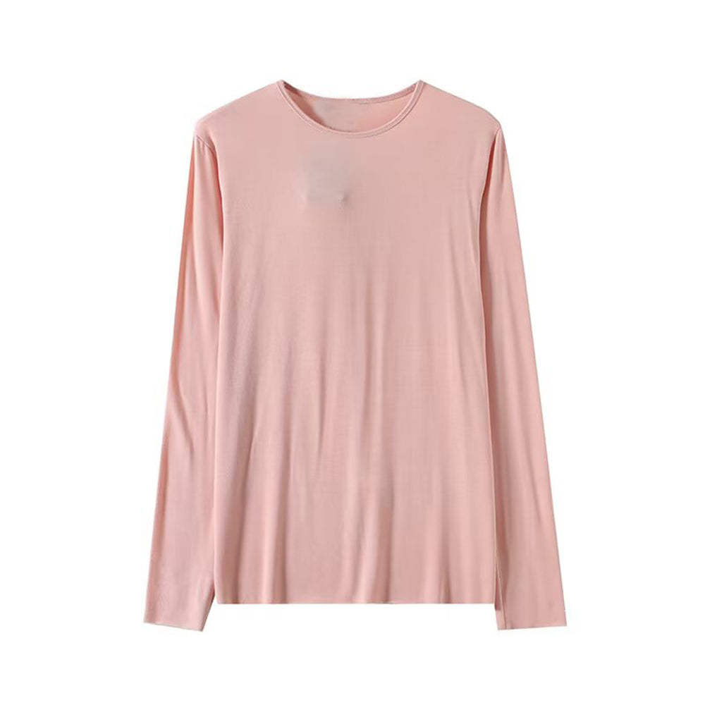 Women's new fashion long sleeved basic style solid base T-shirt