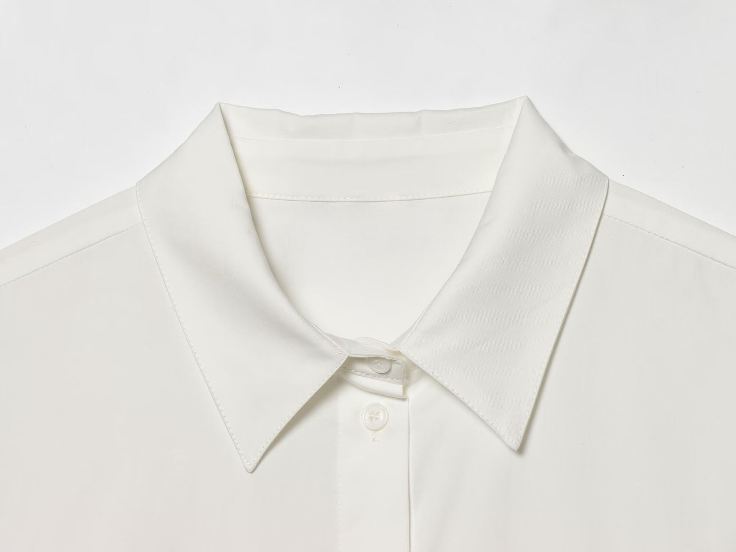 Women's loose puff sleeve poplin shirt