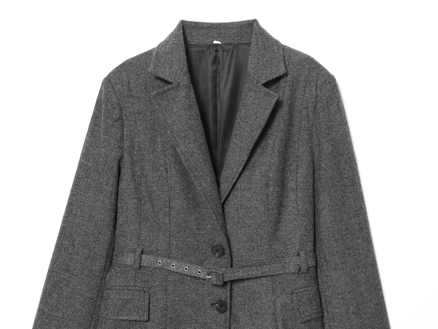 suit Women's 2 pieces with Belt casual lapel Blazer Coat +Pants