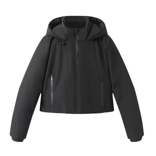 Women's winter short warm hooded cotton Coat