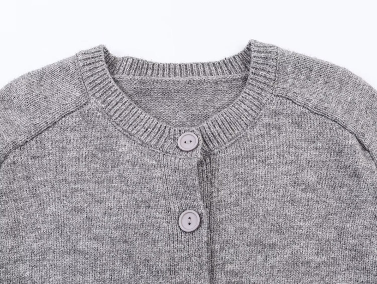 Women's soft textured round neck knitted Coat