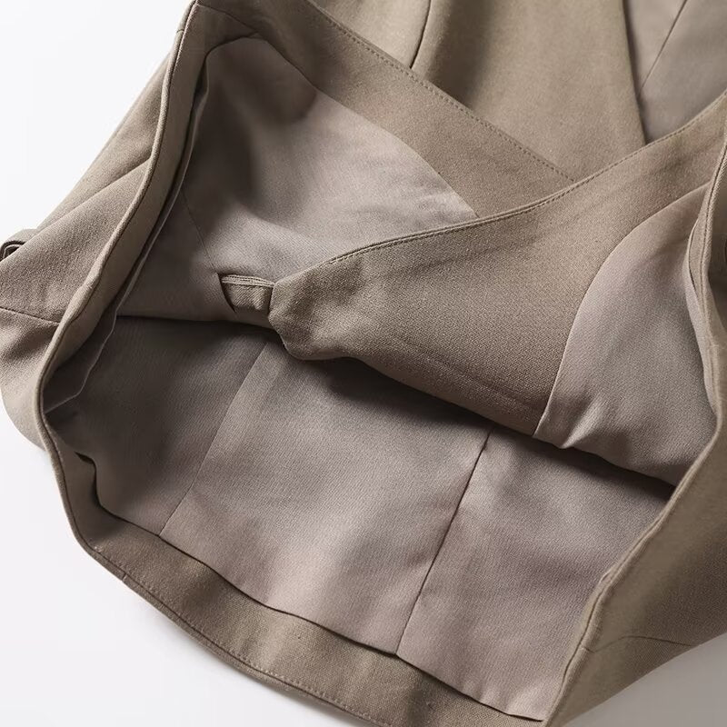 Women's new fashion short cross V-neck suit vest+Pants suit
