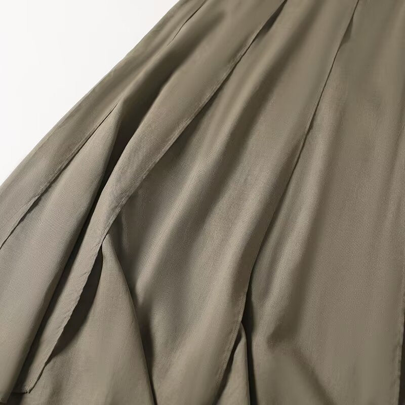 Women's new chic fashion irregular hem design casual draped MIDI skirt