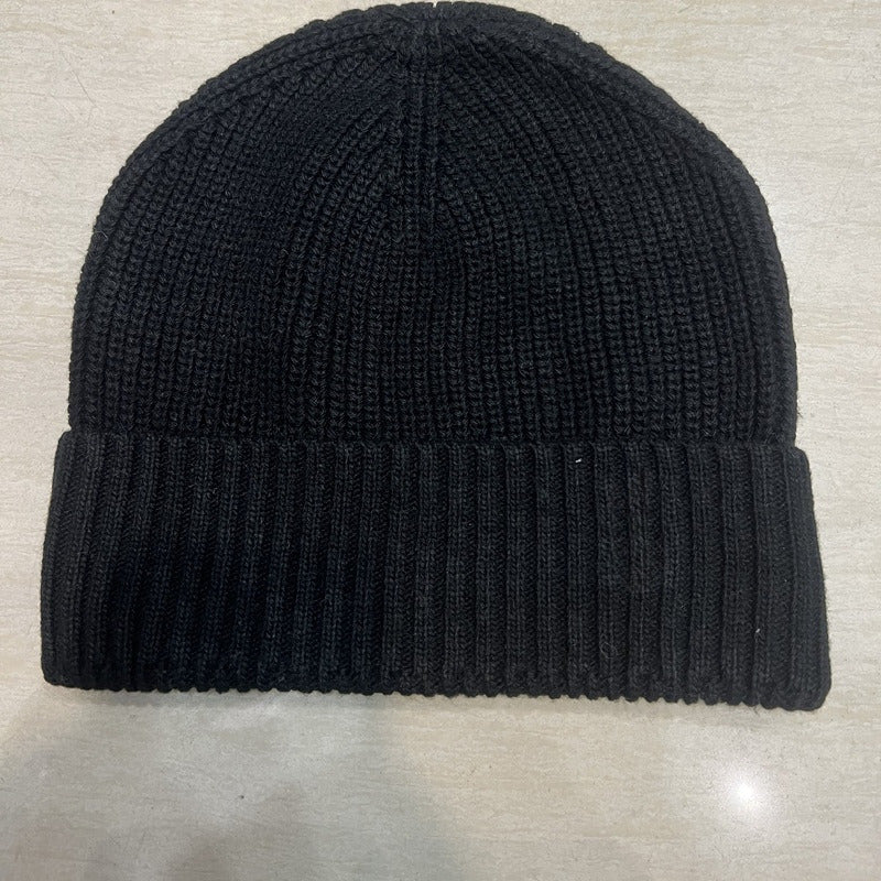 New embroidered solid color wool hat cold knitted wool hat