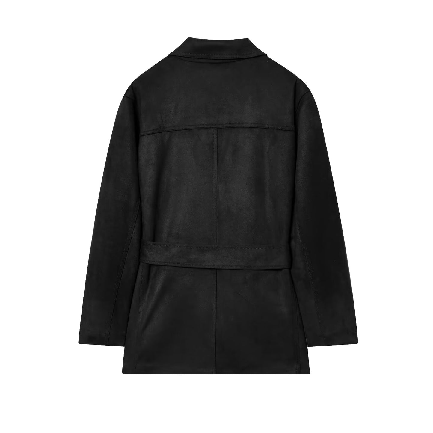 Women's new fashion with Belt loose Anti suede effect jacket Coat