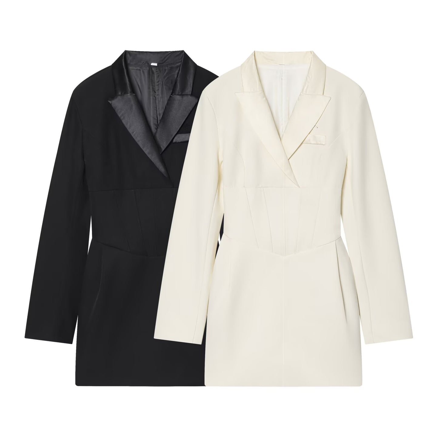 Women's patchwork lapel Blazer Coat style mini skirt