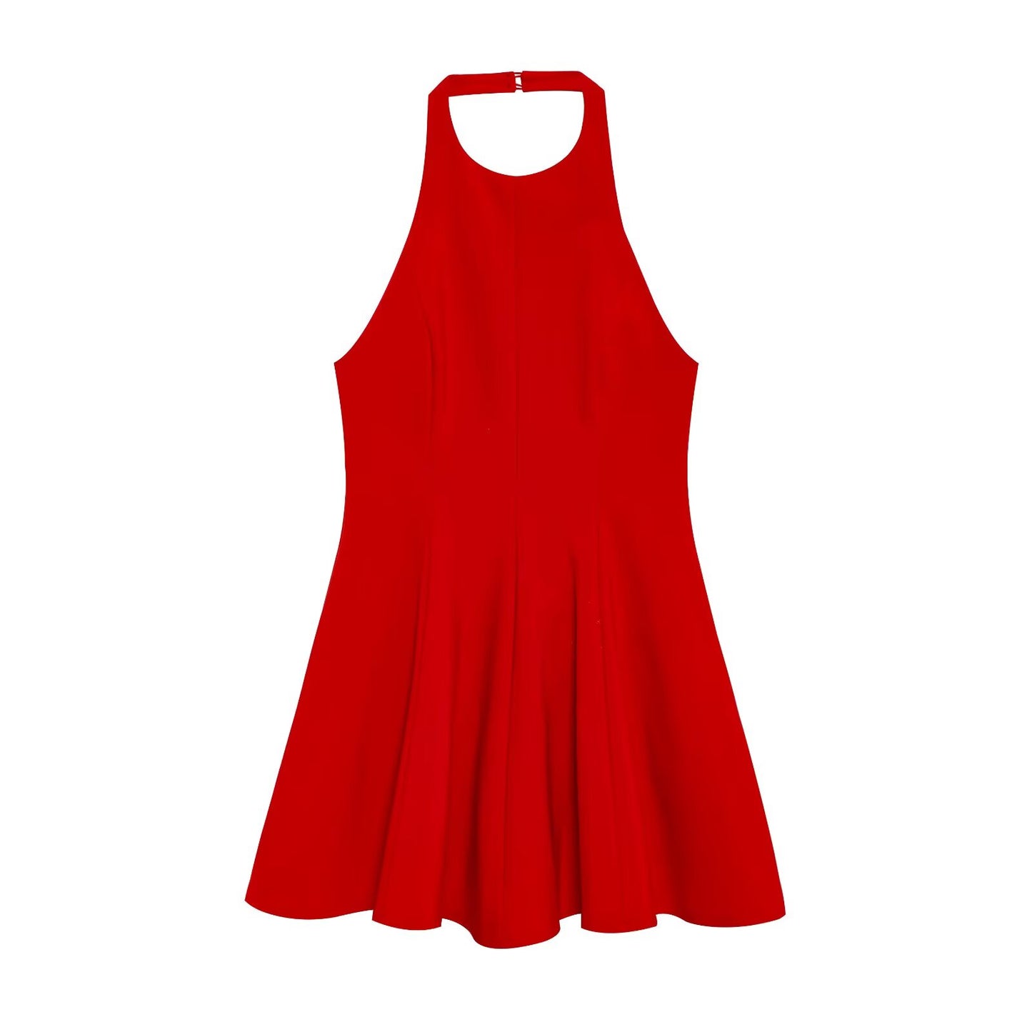 Women's Summer Fashion Wave style Hanging Neck Mini Dress