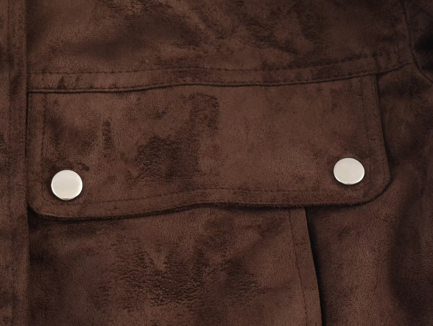 Women's standing collar Anti suede effect pilot jacket Coat