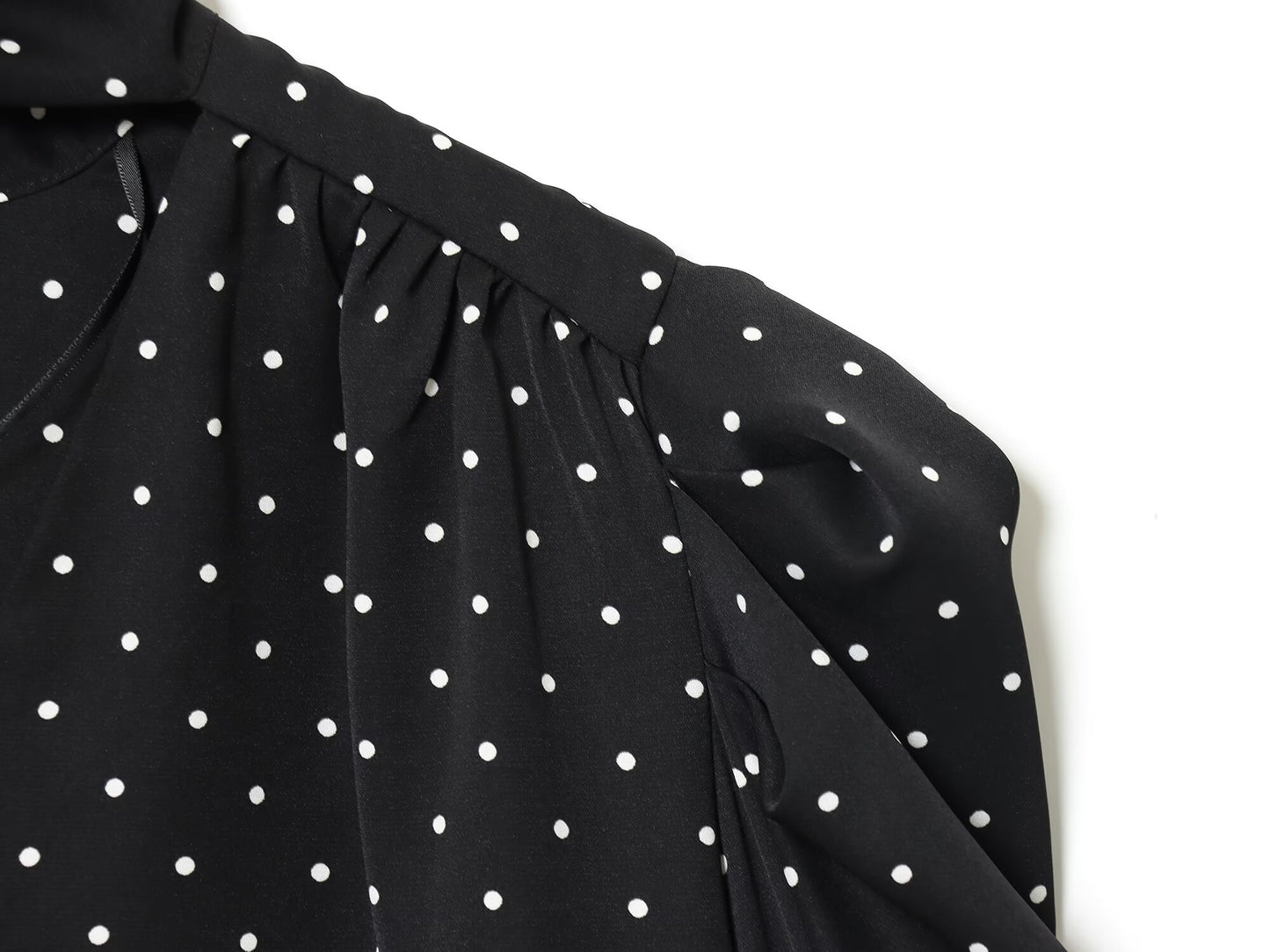 Women's new scarf decoration dot print mini dress