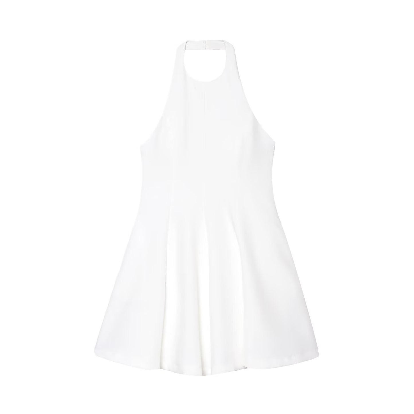 Women's Summer Fashion Wave style Hanging Neck Mini Dress