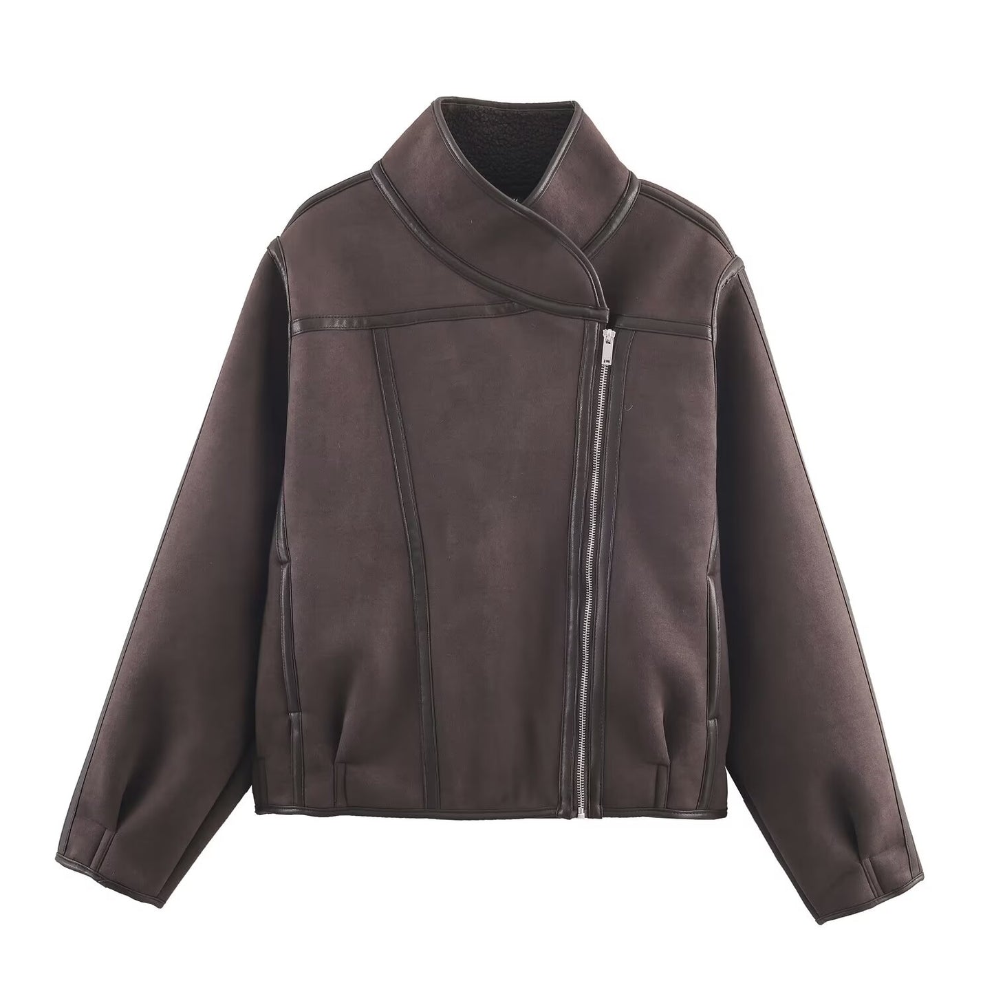 Women's stand collar double-sided jacket Coat