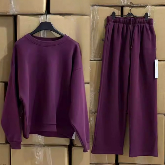 2026 Women's new fashion Joker Yoga fitness sweater straight pants suit