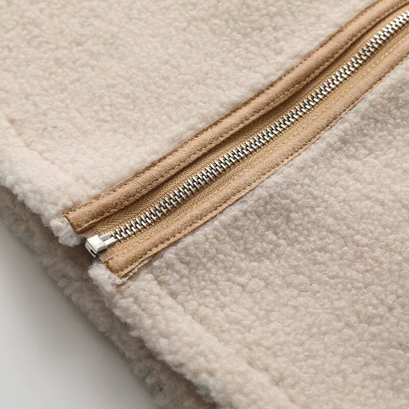 Women's winter warm hooded fleece jacket Coat