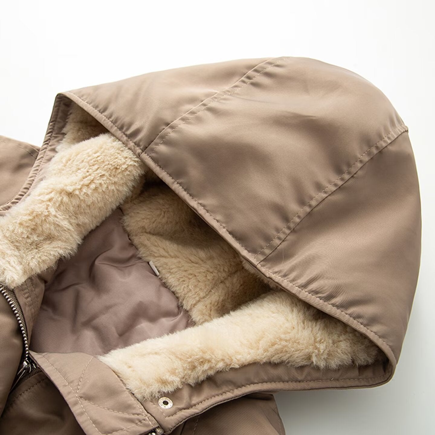 Women's warm fleece hooded pilot jacket Coat