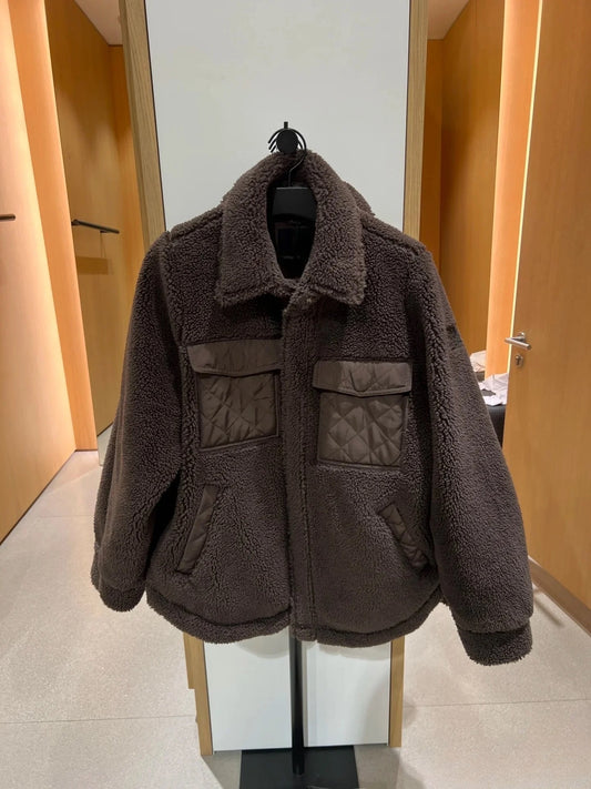 Women's new warm and comfortable lambskin jacket