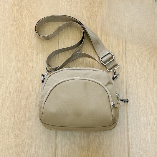 Women's three-layer shoulder bag small round Oxford cloth bag