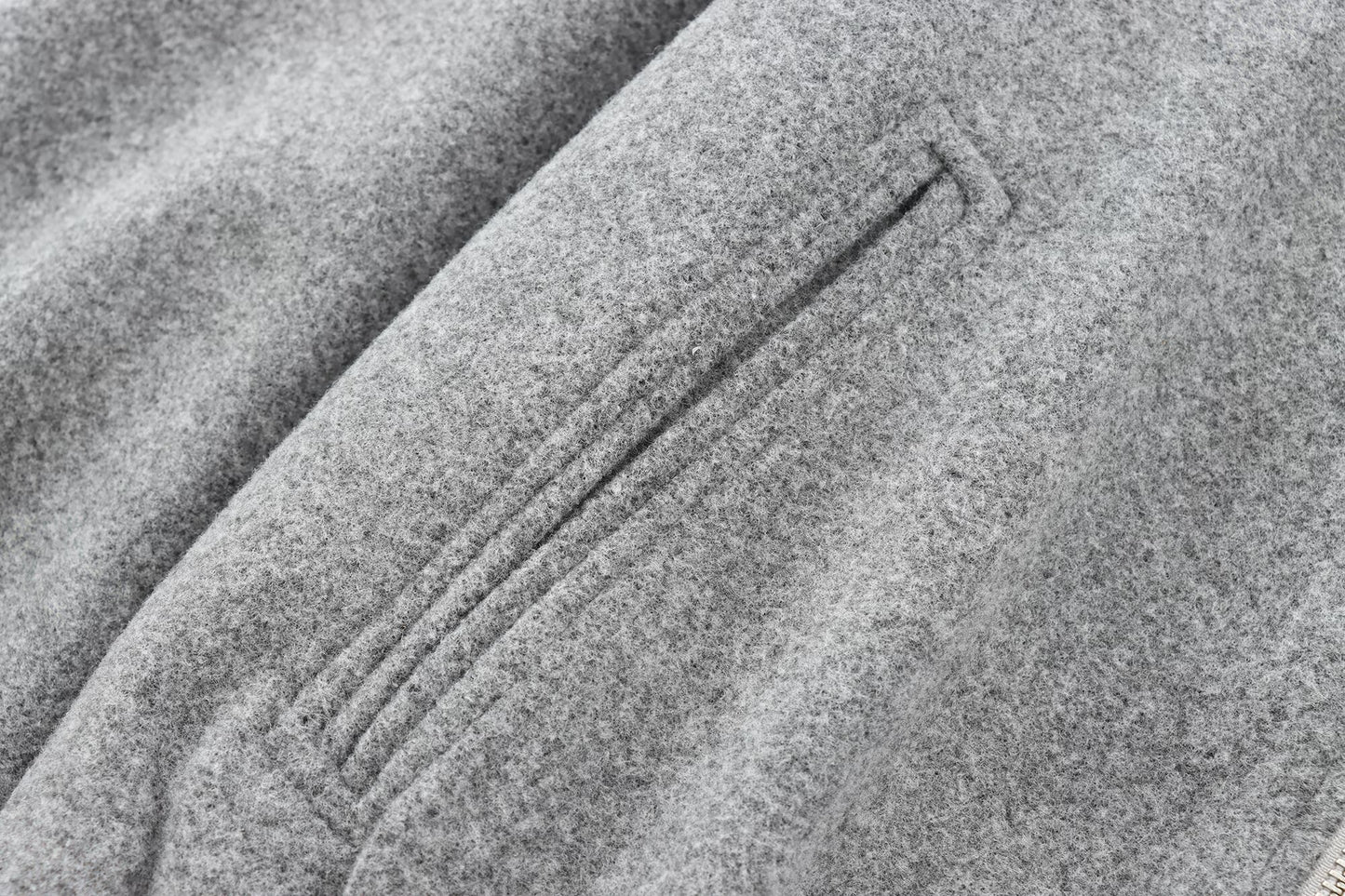 Women's soft textured O Neck zipper pilot jacket Coat