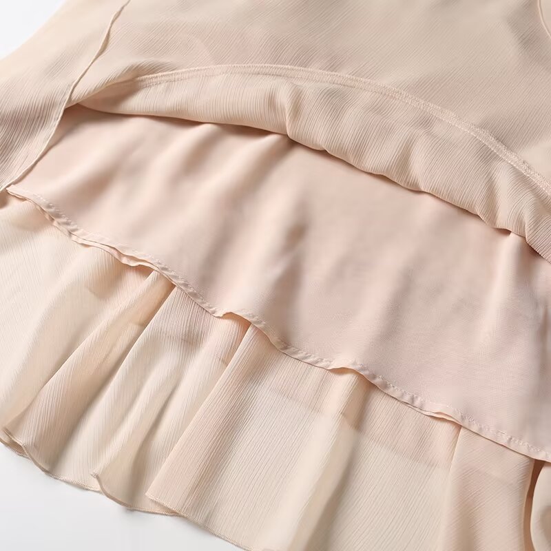 Women's new fashion casual ruffled Midi princess skirt