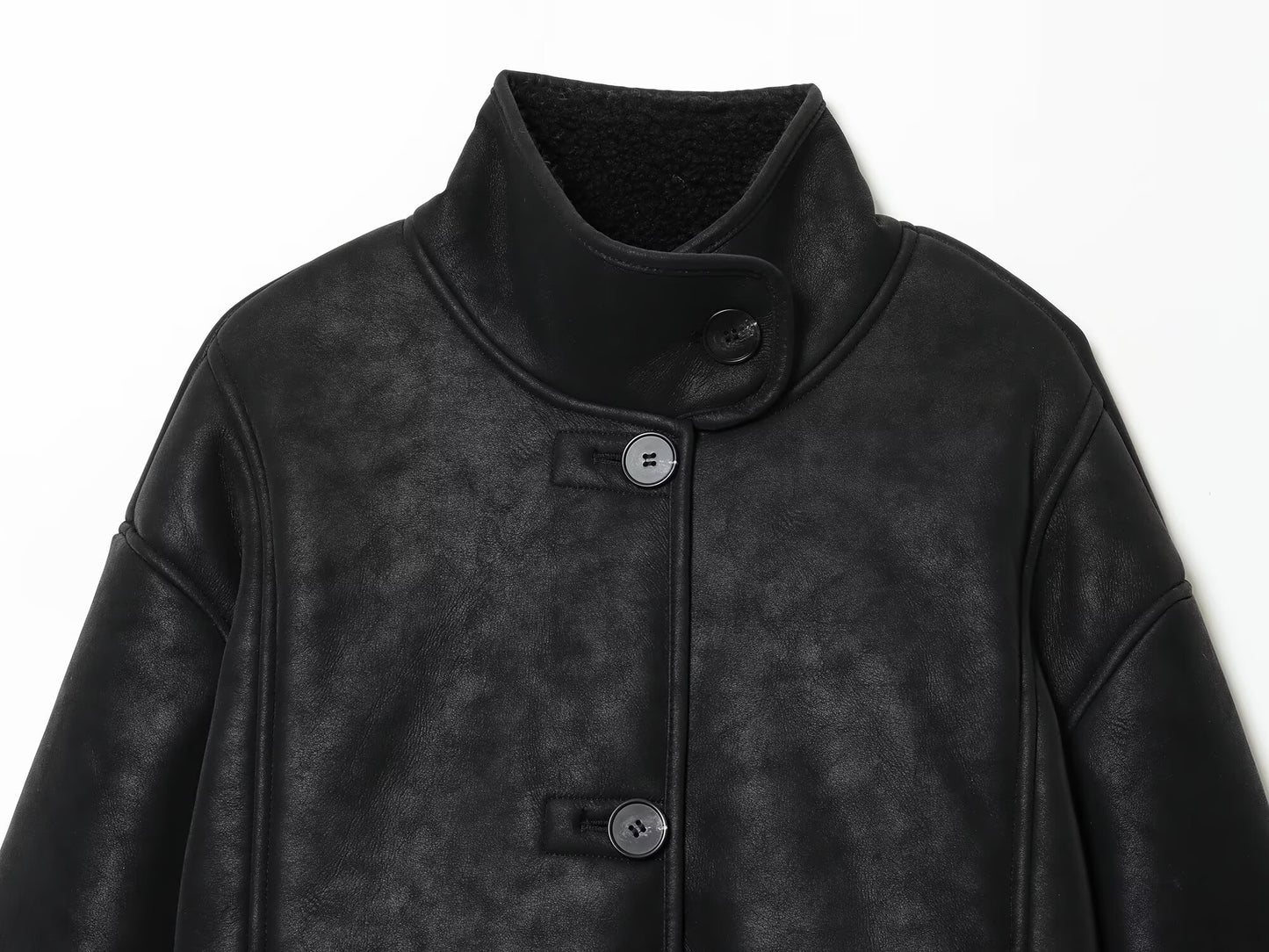 Women's new fashion anti suede effect double-sided jacket Coat