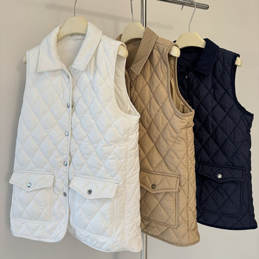 Women's new Joker diamond lapel vest