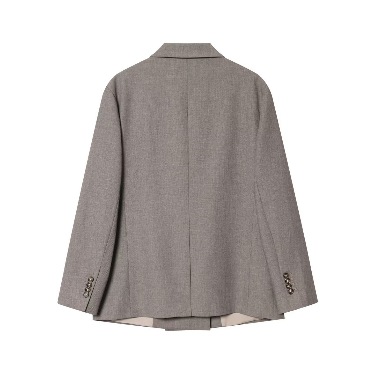 Women's loose double breasted lapel Blazer Coat +Pants