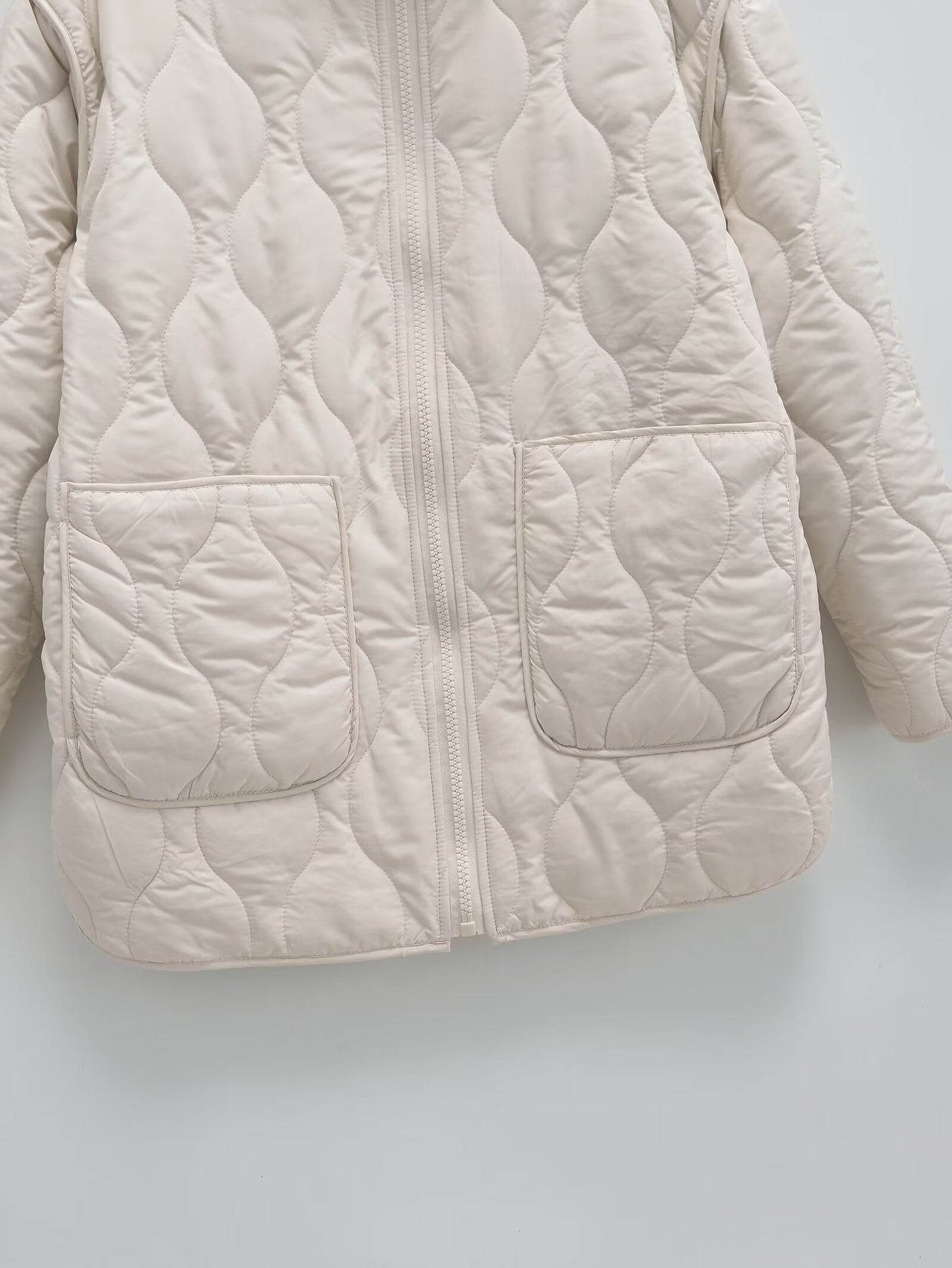 Women's loose warm hooded cotton jacket Coat