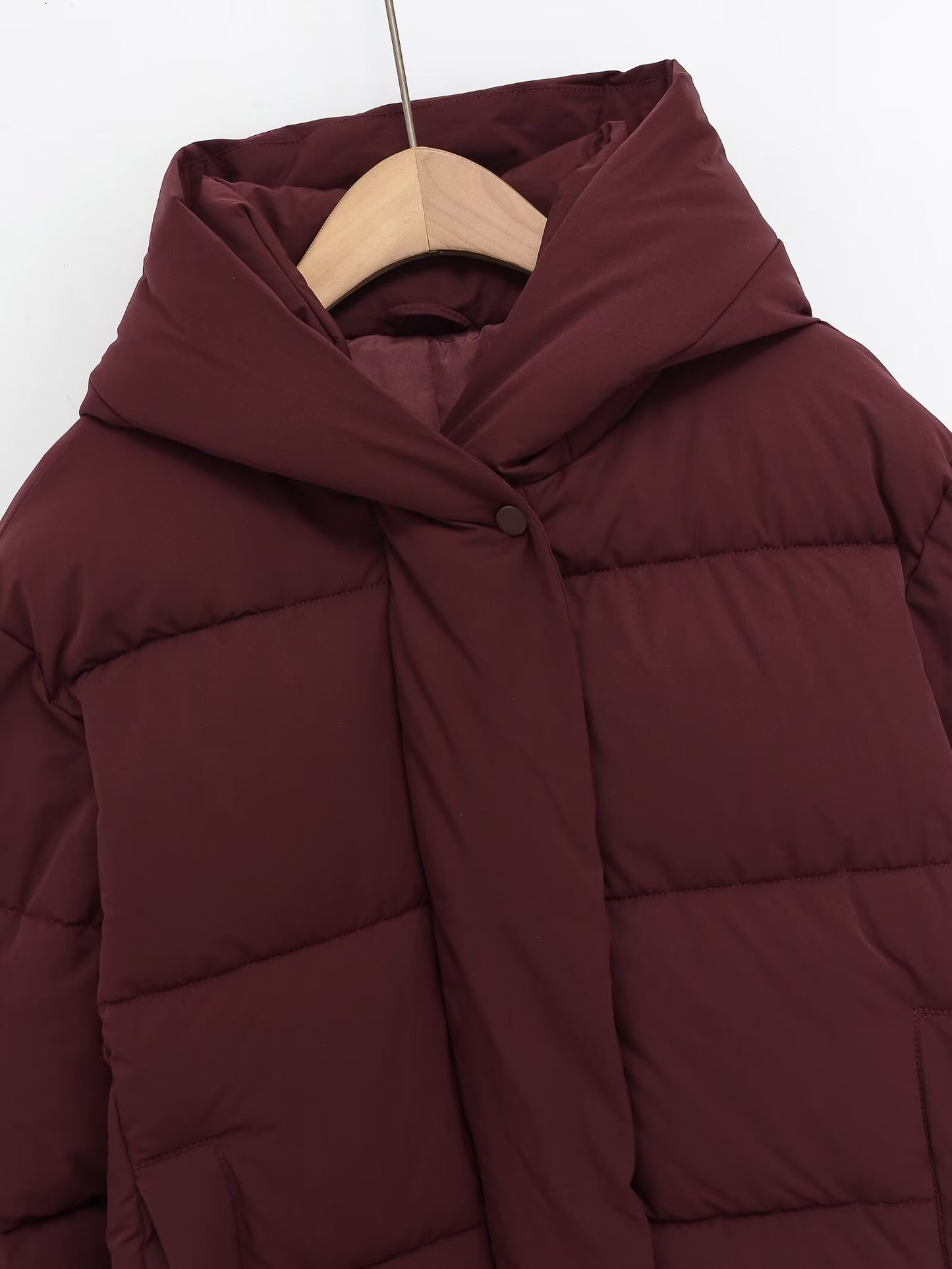 Women's thick windproof hooded cotton jacket Coat