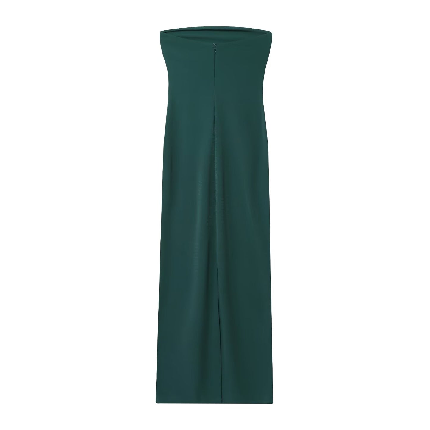 Women's new fashion sleeveless tight backless strapless MIDI dress