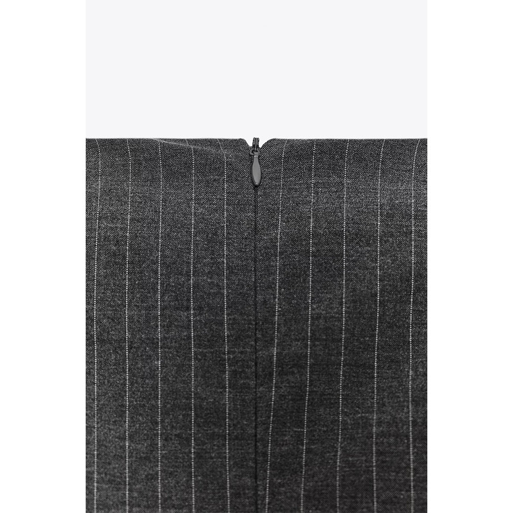 Women's with shoulder pads sleeveless striped mini dress