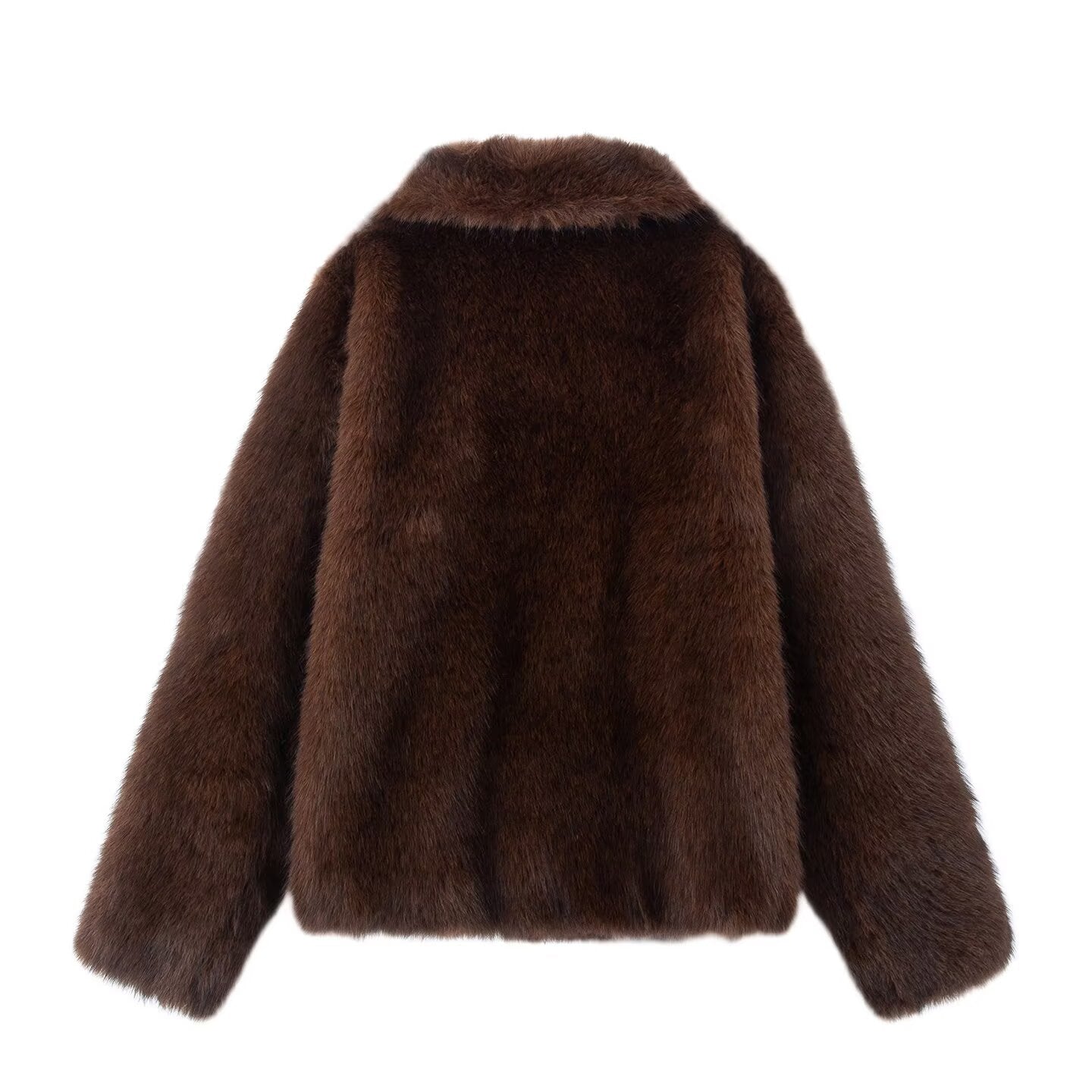 Women's Double-sided Artificial Fur Effect Jacket Coat