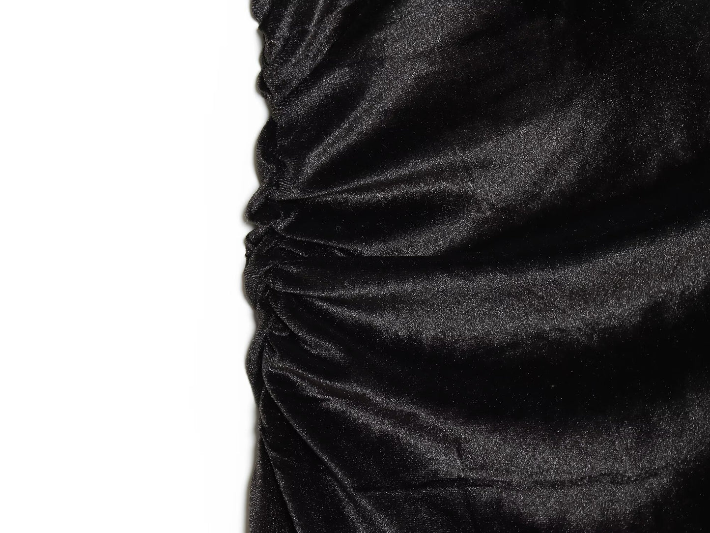 Women's new scarf decoration slim pleated velvet mini dress