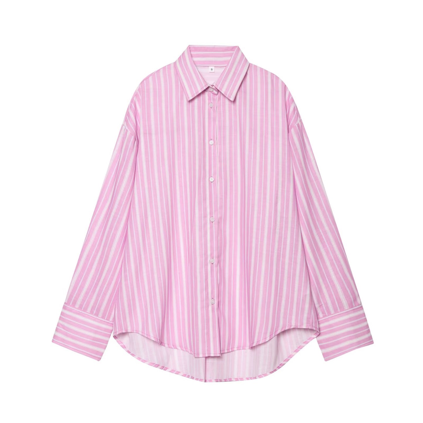 Women's new fashion loose long sleeved striped shirt+Shorts suit