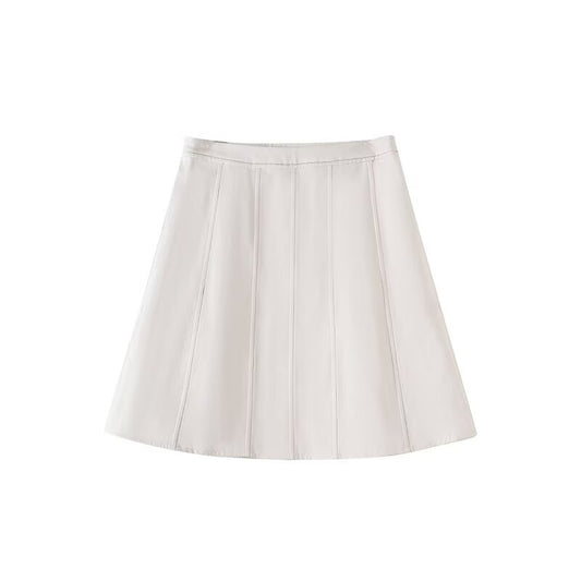 Women's chic fashion casual versatile denim A-line mini skirt