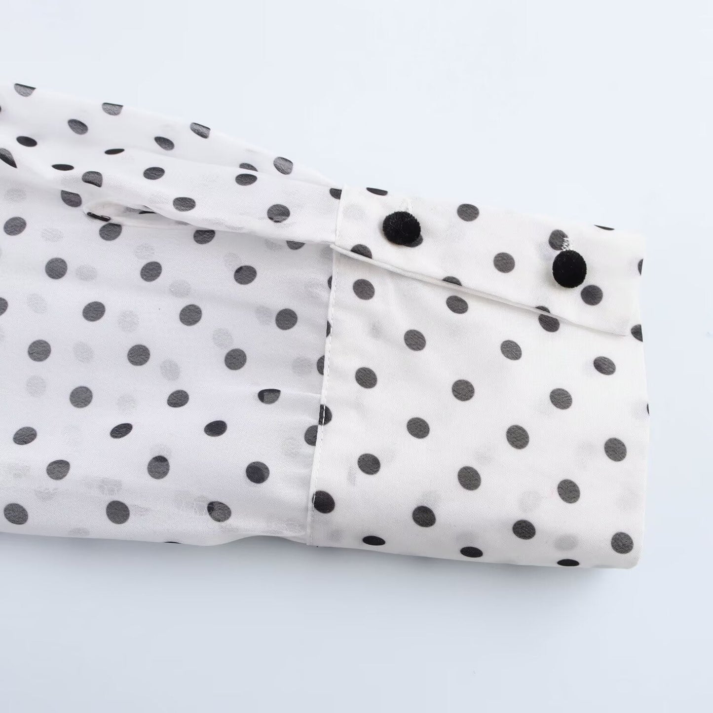 Women's 2025 new fashion bow decoration casual versatile polka dot printed shirt retro long sleeved button up women's shirt chic top