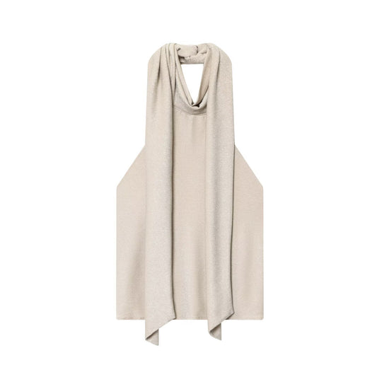 Women's new fashion metal wire hanging neck collar top