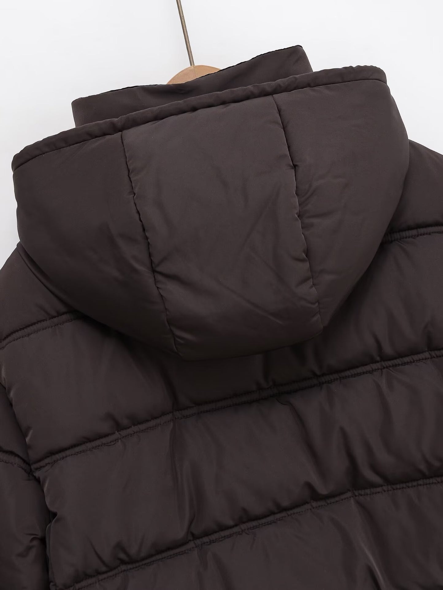 Women's short thick warm hooded cotton jacket Coat